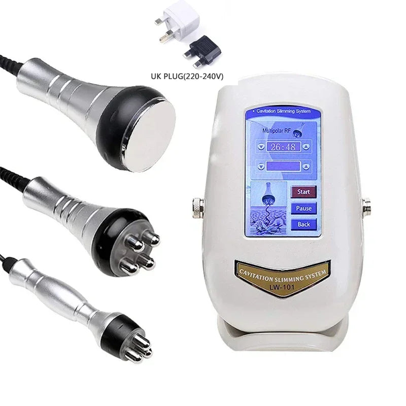 40K Lipo Cavitation Ultrasonic 3 in 1 Slimming Machine for Fat Removal, Anti Cellulite Weight Loss Skin Tightening
