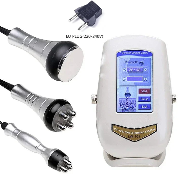 40K Lipo Cavitation Ultrasonic 3 in 1 Slimming Machine for Fat Removal, Anti Cellulite Weight Loss Skin Tightening