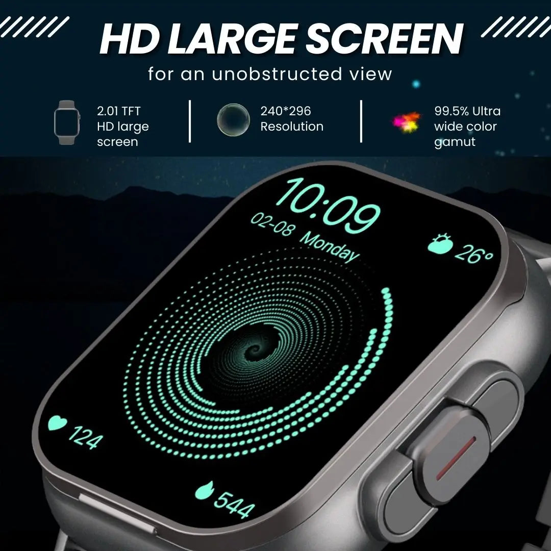 D8 2-In-1 Smartwatch with Headphone 2" Bt Call NFC Sleep Monitor Smart Watch Earbuds Compatible With iPhone Android 2025