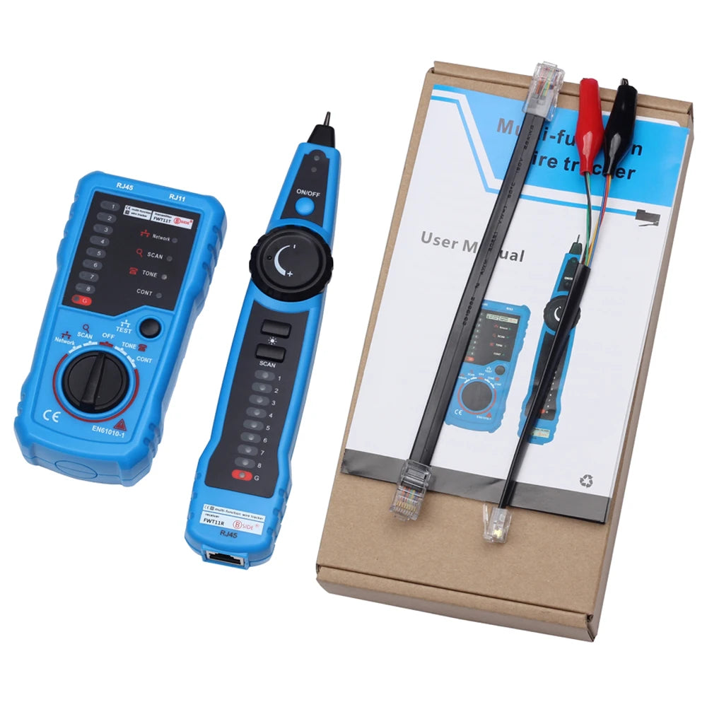 BSIDE FWT11 Network Cable Tester Detector RJ11 RJ45 Cat5 Cat6 Telephone Wire Tracker Tracer Toner Ethernet LAN Line Finder