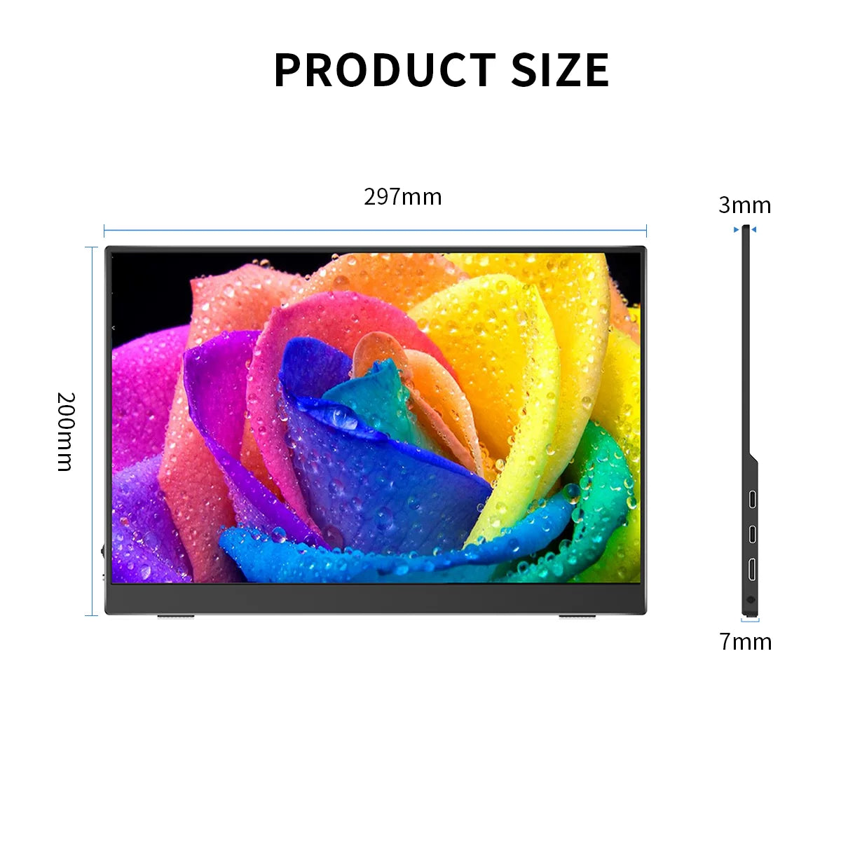 13.3 inch 2560x1600p 2.5K Portable Monitor External Display for Gaming Laptop PS3/PS4 Switch Mini PC Tablet