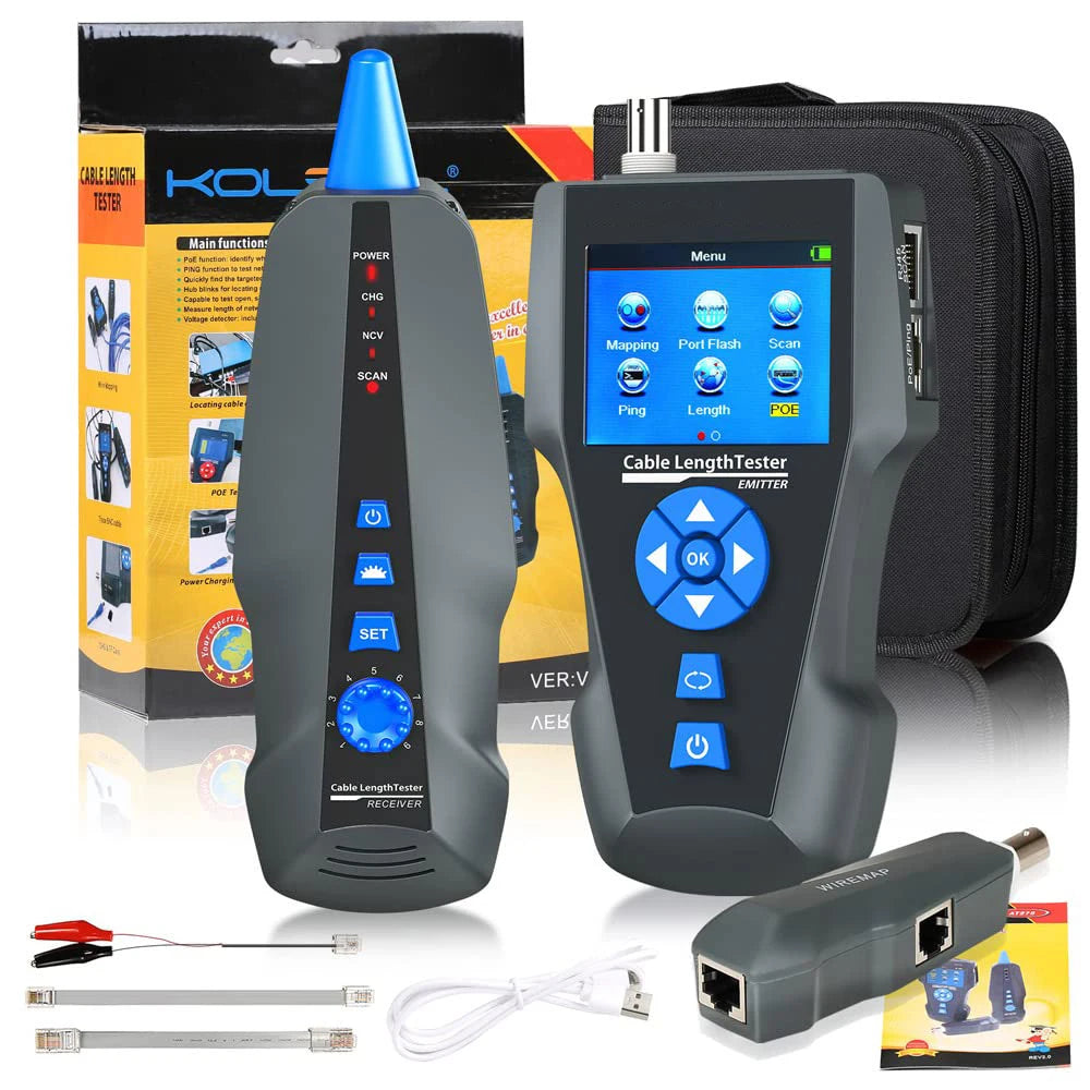 NOYAFA NF-8601S Network Cable Tester Anti-Interference Cable Tracker PING Tester RJ45 RJ11 Measure Length Tester Network Tools